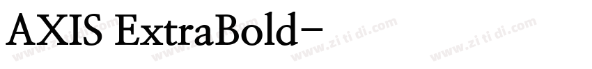 AXIS ExtraBold字体转换